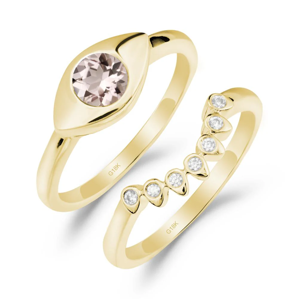 Morganite Evil Eye Ring Set - Image 5