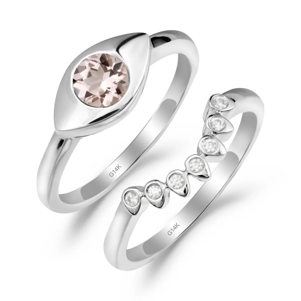Morganite Evil Eye Ring Set - Image 7