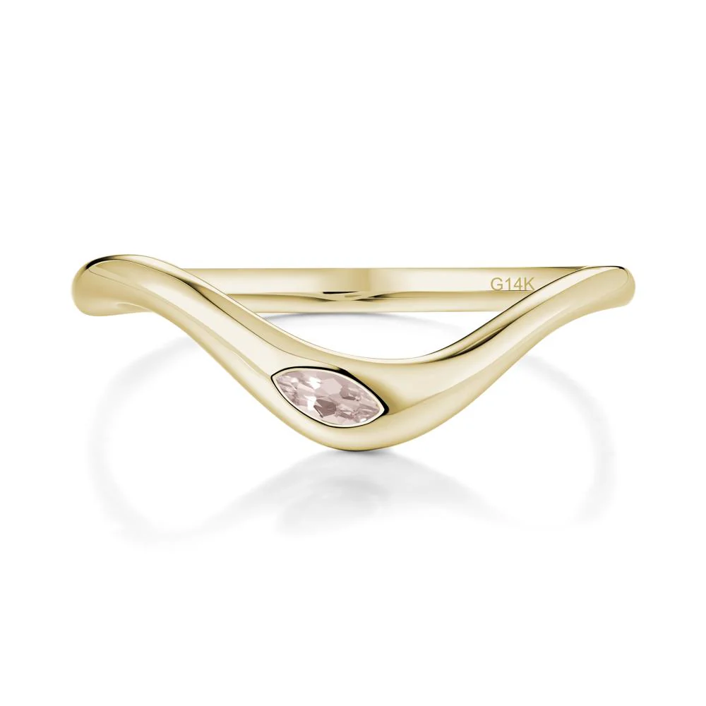 Morganite Flow Stackable Nesting Ring