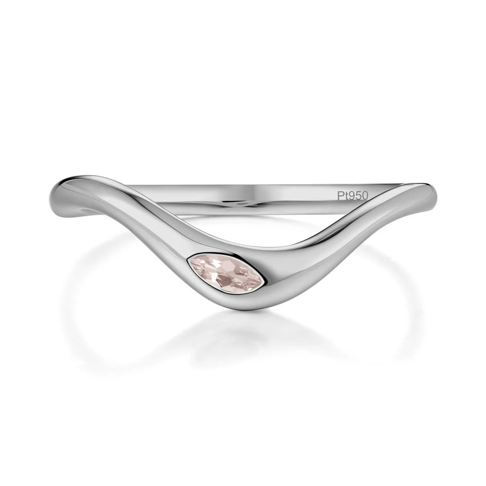 Morganite Flow Stackable Nesting Ring - Image 5