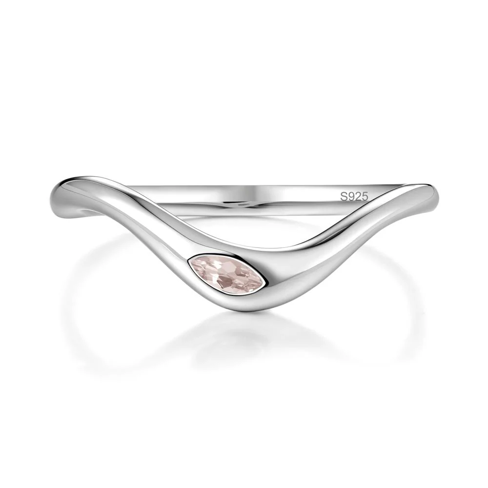 Morganite Flow Stackable Nesting Ring - Image 9