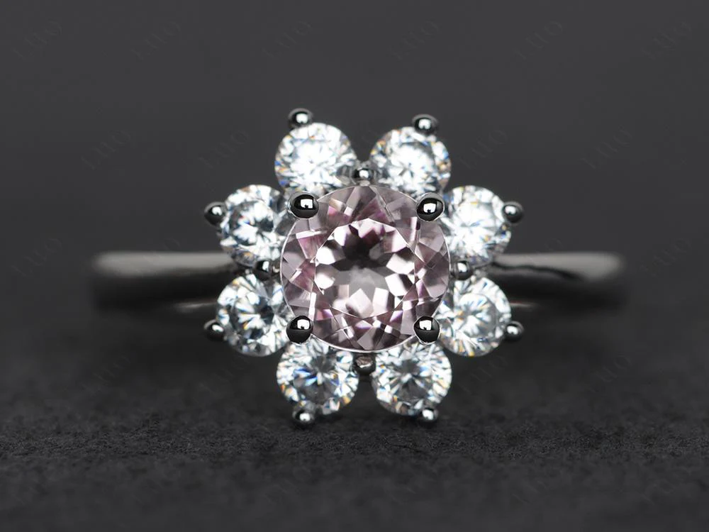 Morganite Sunburst Engagement Ring - Image 29