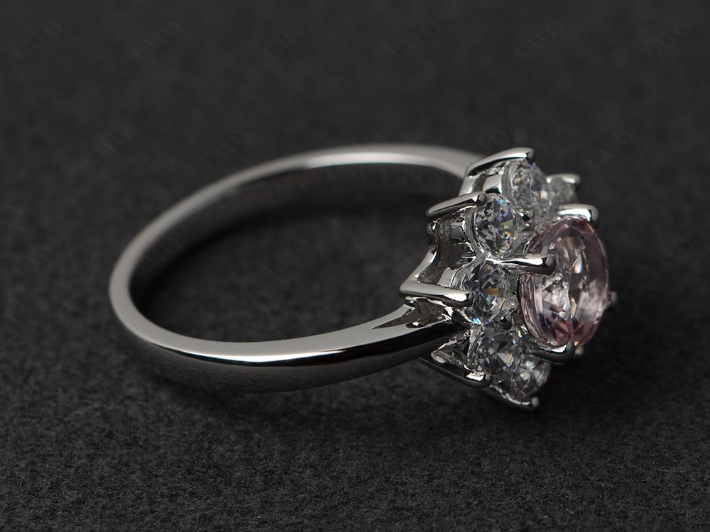 Morganite Sunburst Engagement Ring - Image 30