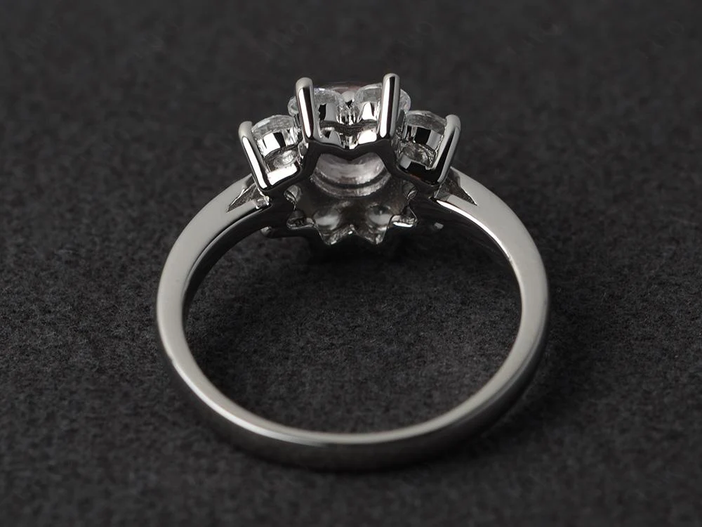 Morganite Sunburst Engagement Ring - Image 31
