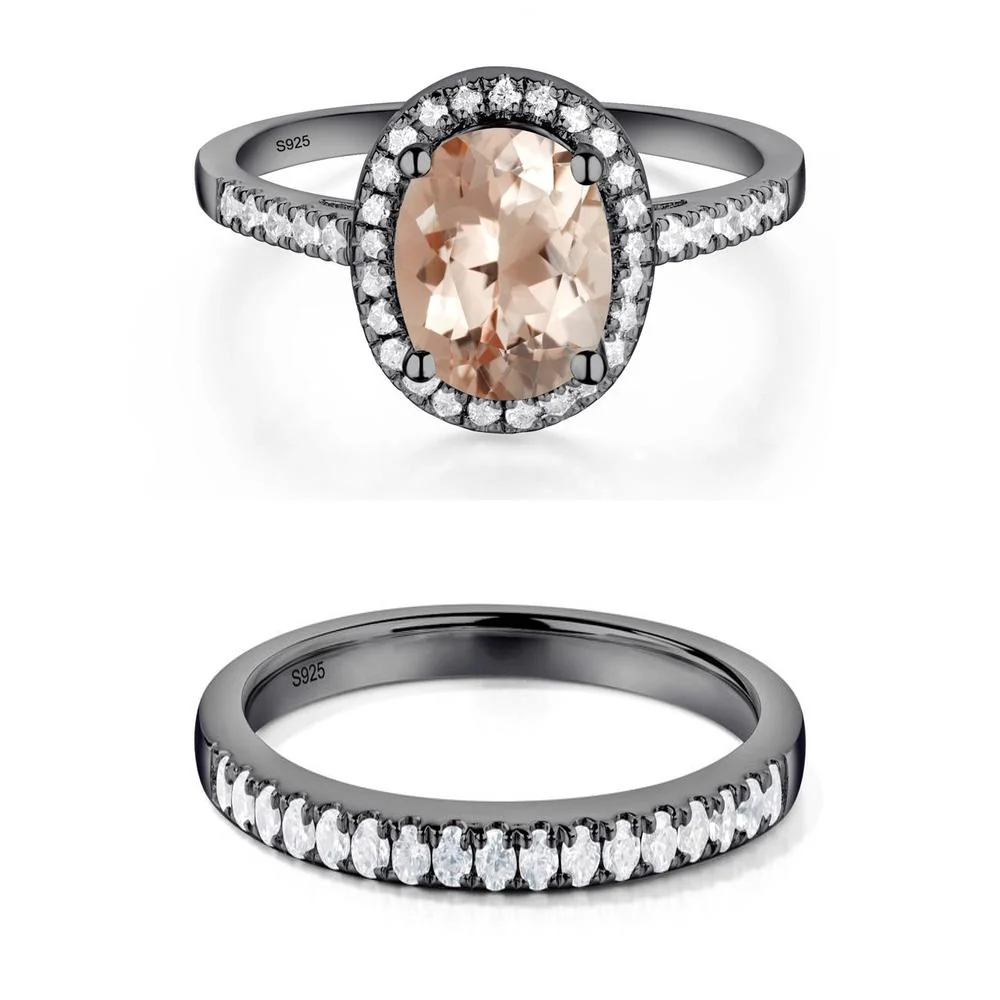Oval Morganite Halo Ring - Image 23