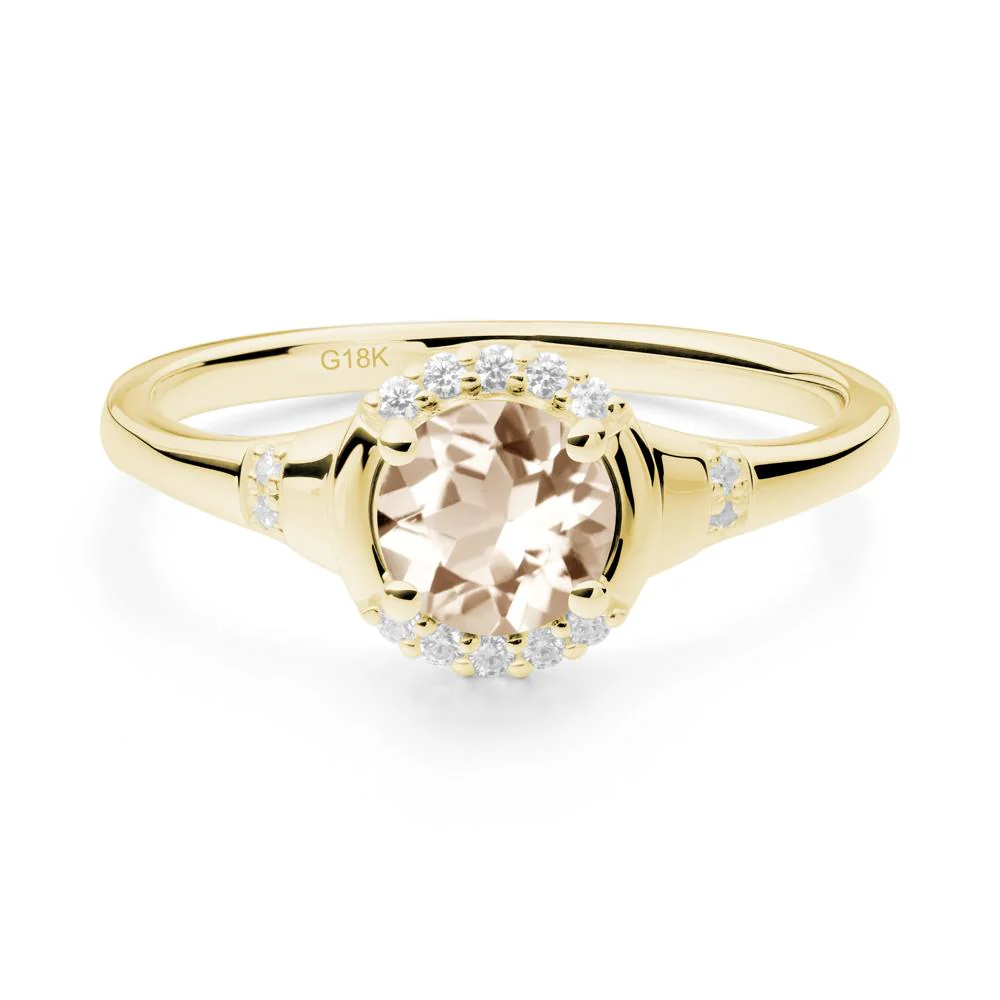Morganite Halo Statement Ring - Image 3