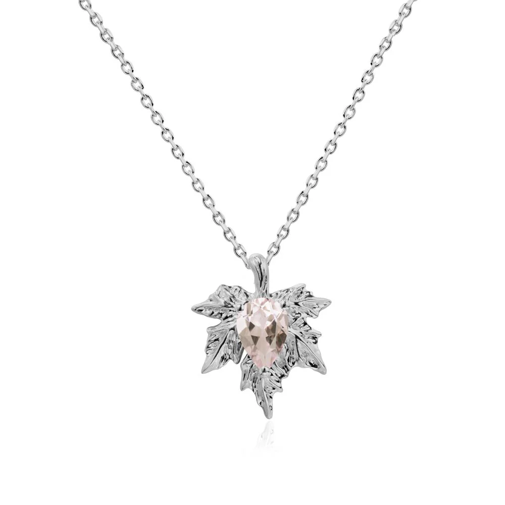 Morganite Maple Pendant Necklace - Image 8