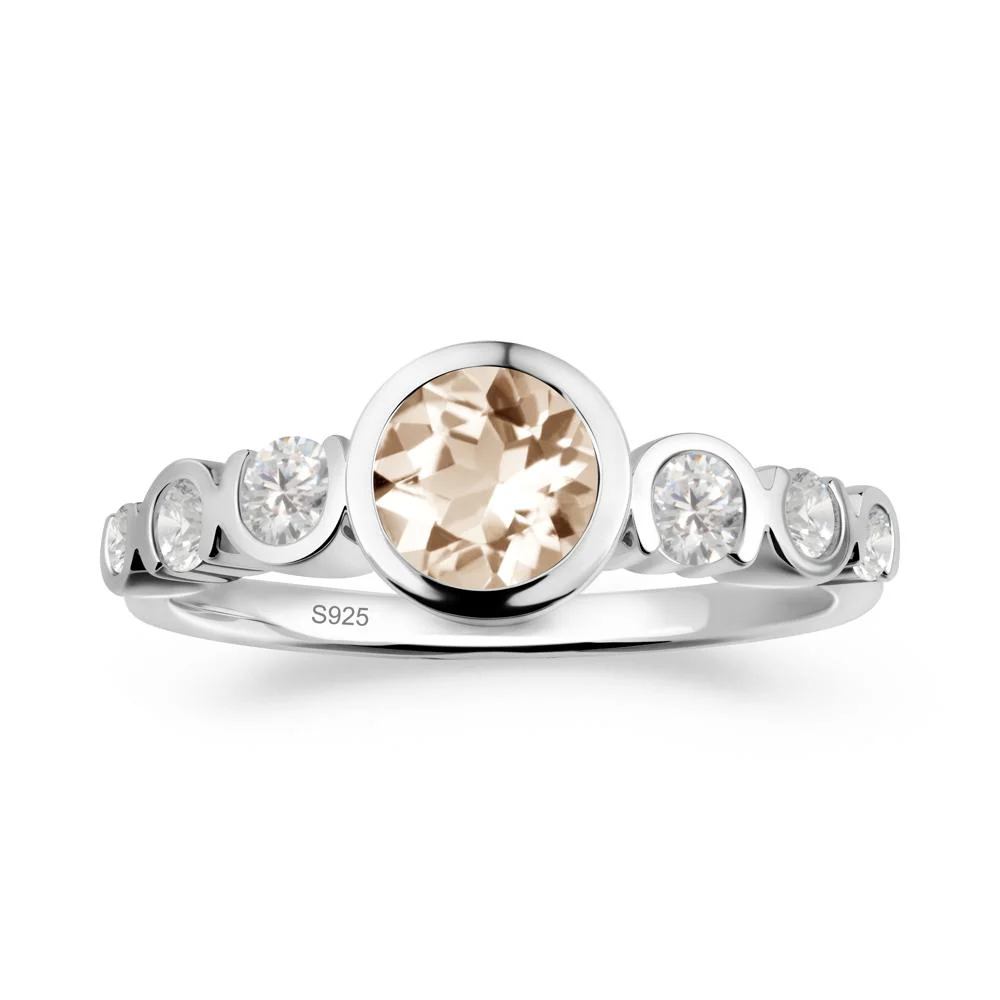 Morganite Multi Stone Engagement Ring - Image 6