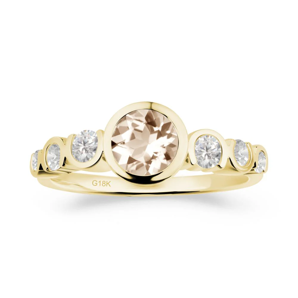 Morganite Multi Stone Engagement Ring - Image 8