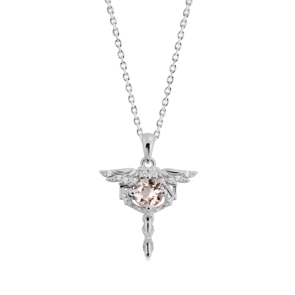 Morganite Necklace for Registered Nurse Graduation - Image 3