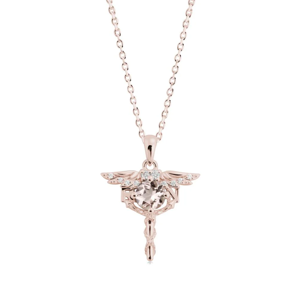 Morganite Necklace for Registered Nurse Graduation - Image 4