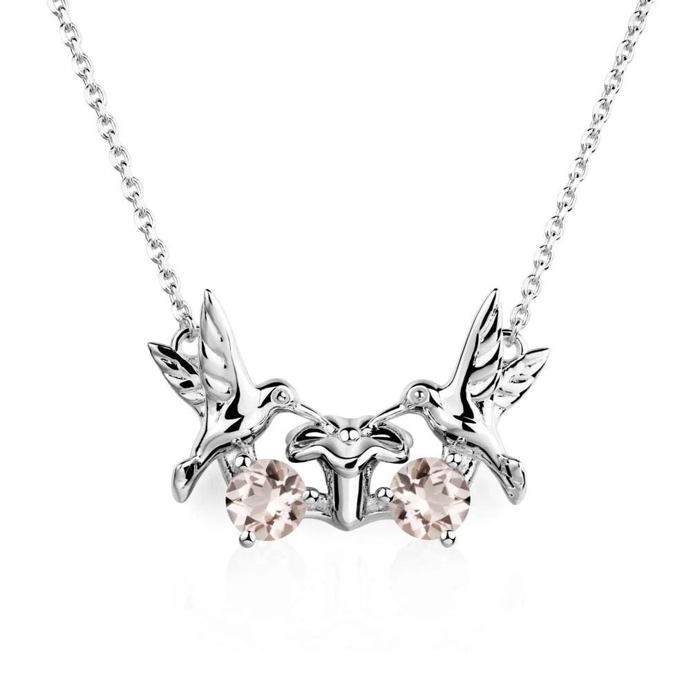 Morganite Necklace Hummingbird - Image 3
