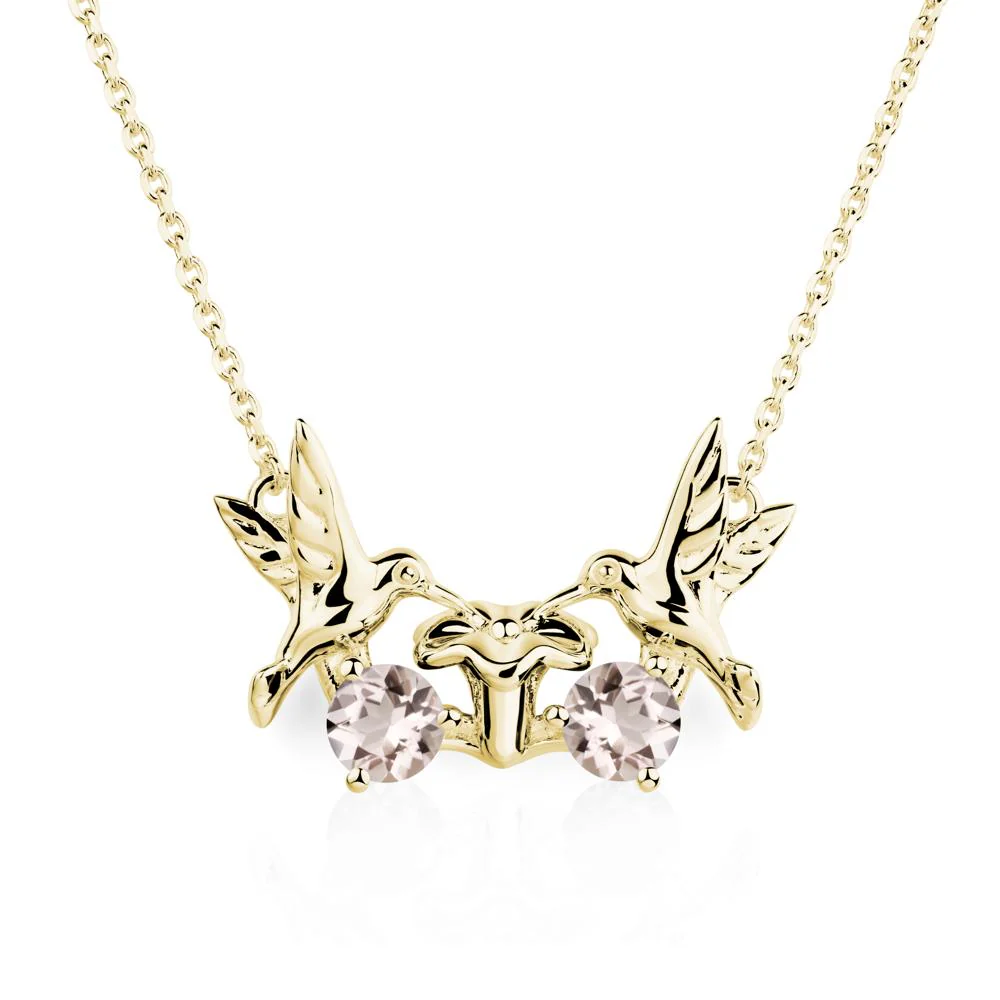 Morganite Necklace Hummingbird - Image 8