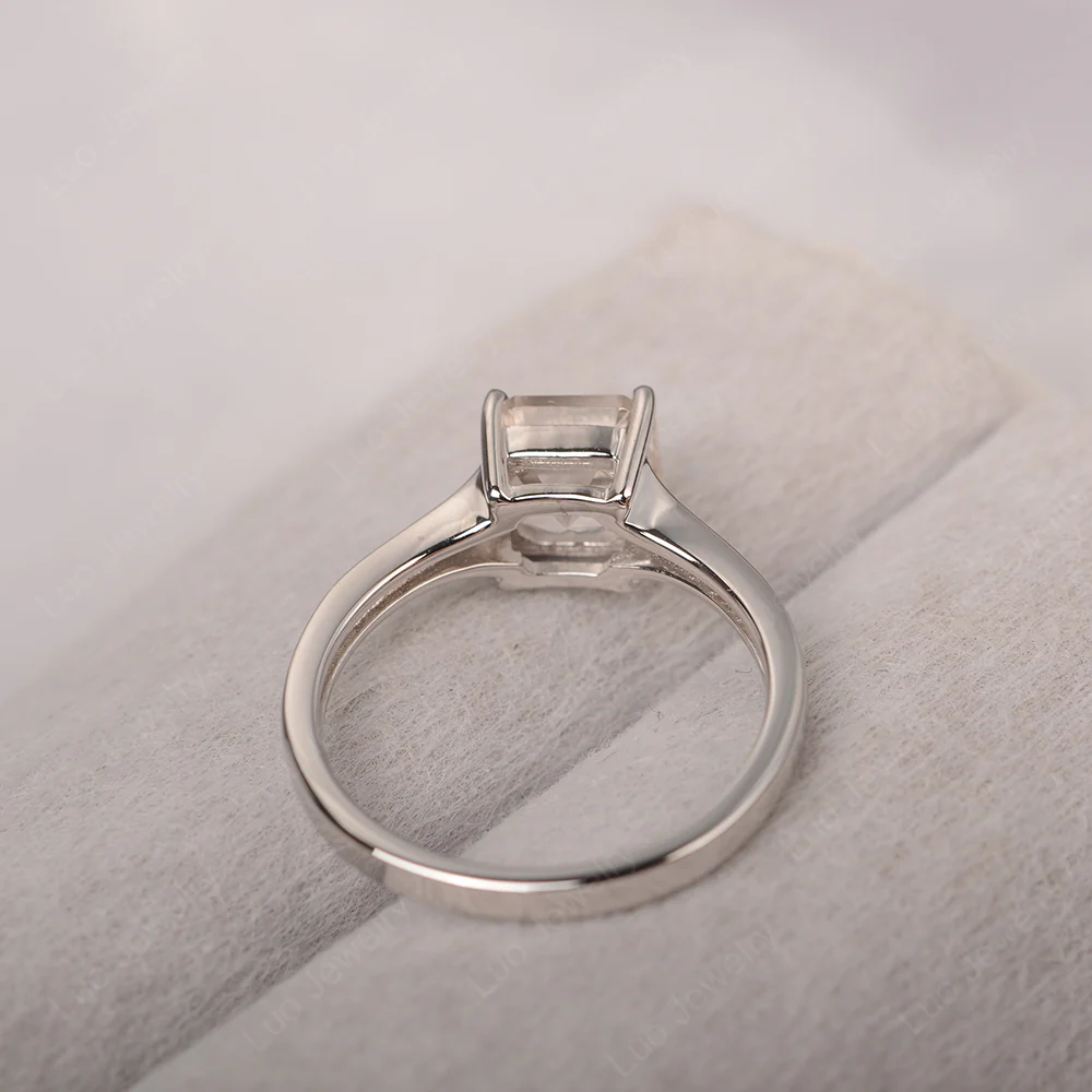 Morganite Asscher Cut Ring - Image 3