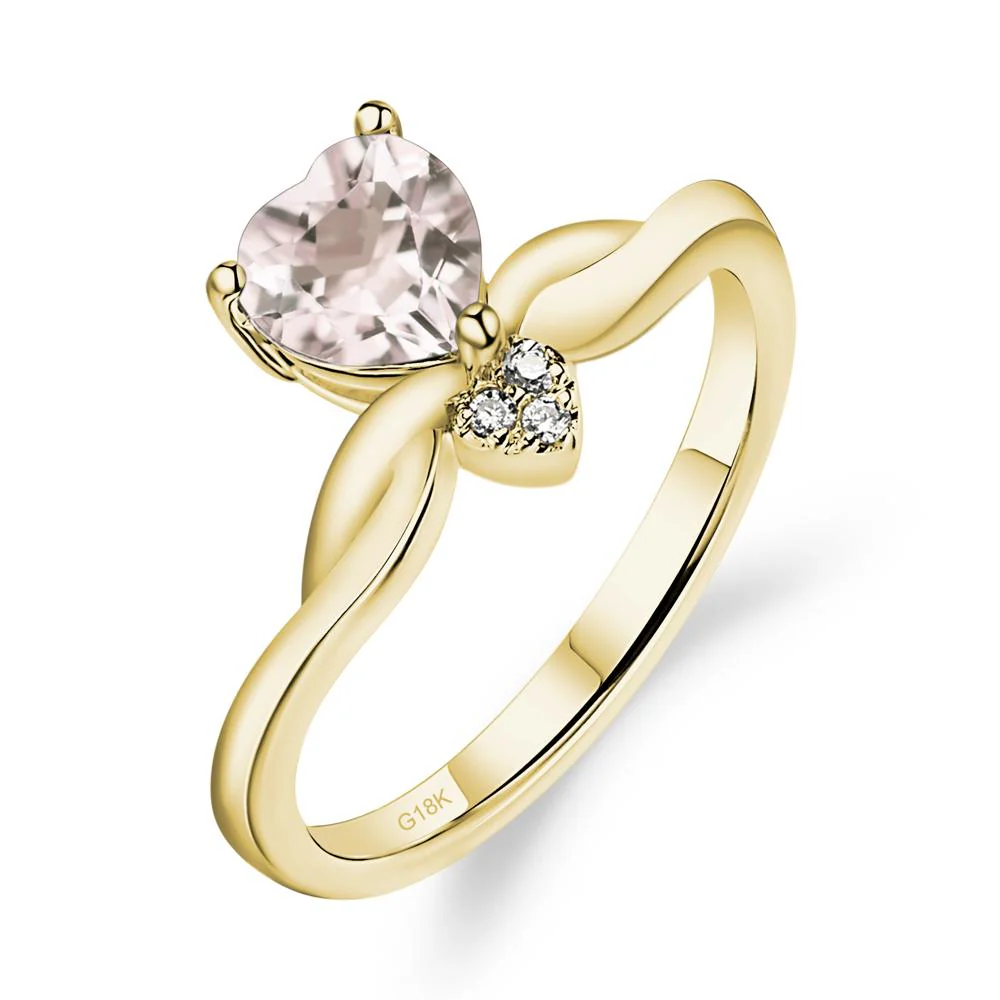 Morganite Twisted Heart Ring - Image 8