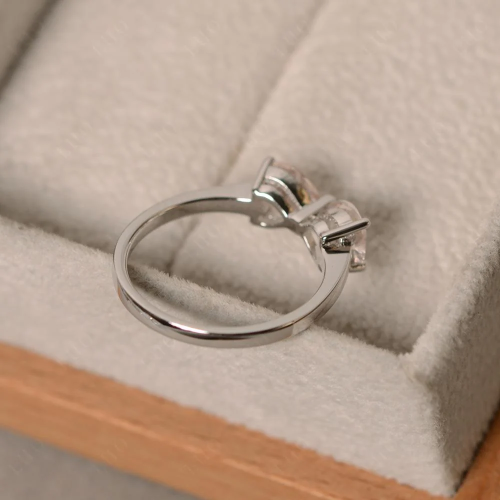 Two Stone Heart Morganite Ring - Image 12