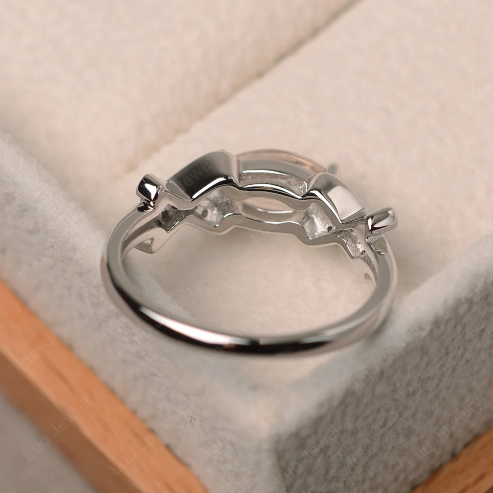 Morganite East West Criss Cross Ring - Image 3