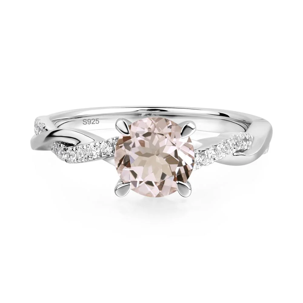 Morganite Twist Ring