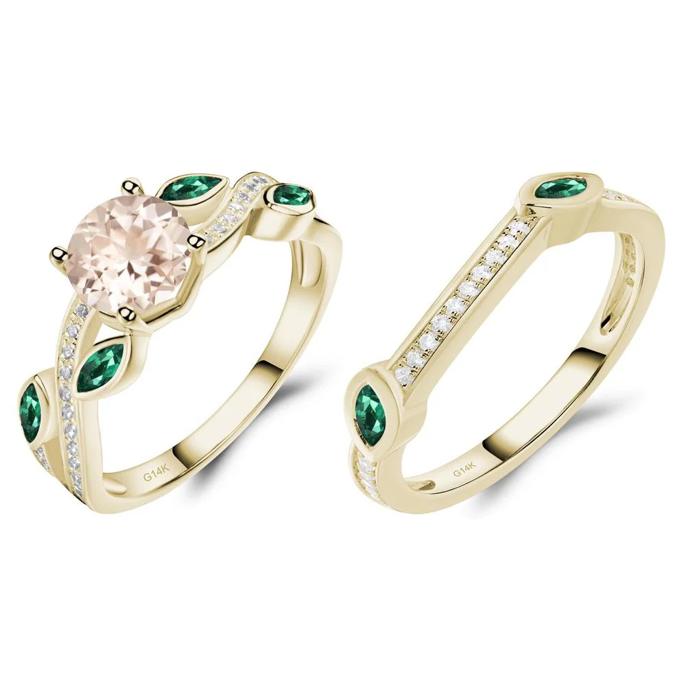 Morganite Twisted Leaf Engagement Ring - Image 15