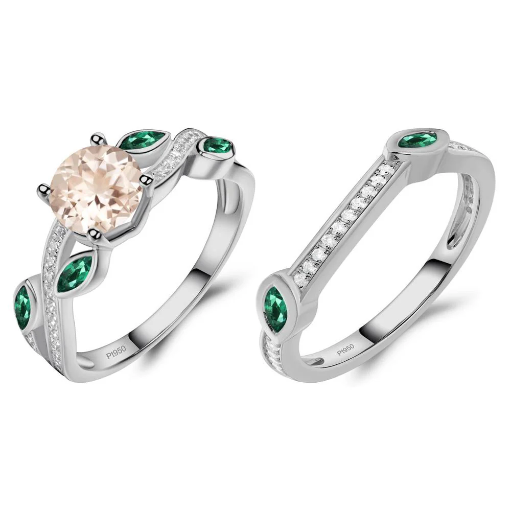 Morganite Twisted Leaf Engagement Ring - Image 25