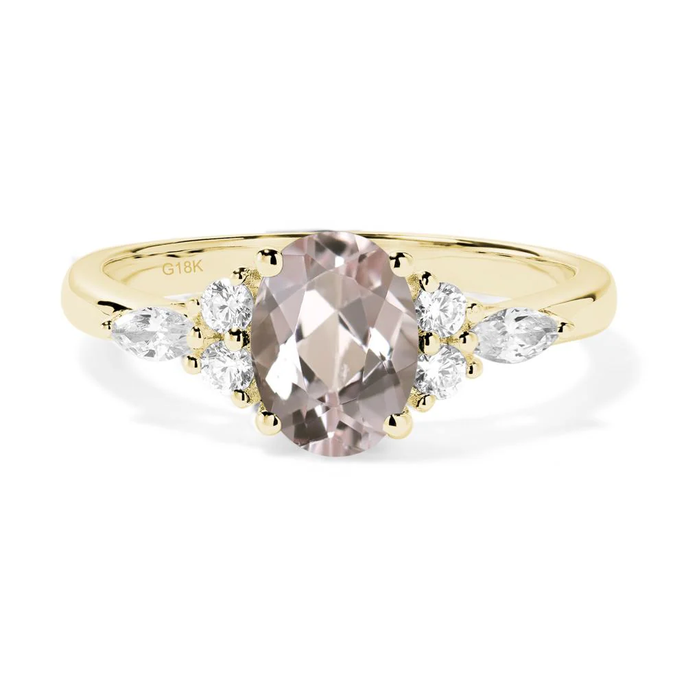 Simple Oval Morganite Engagement Ring