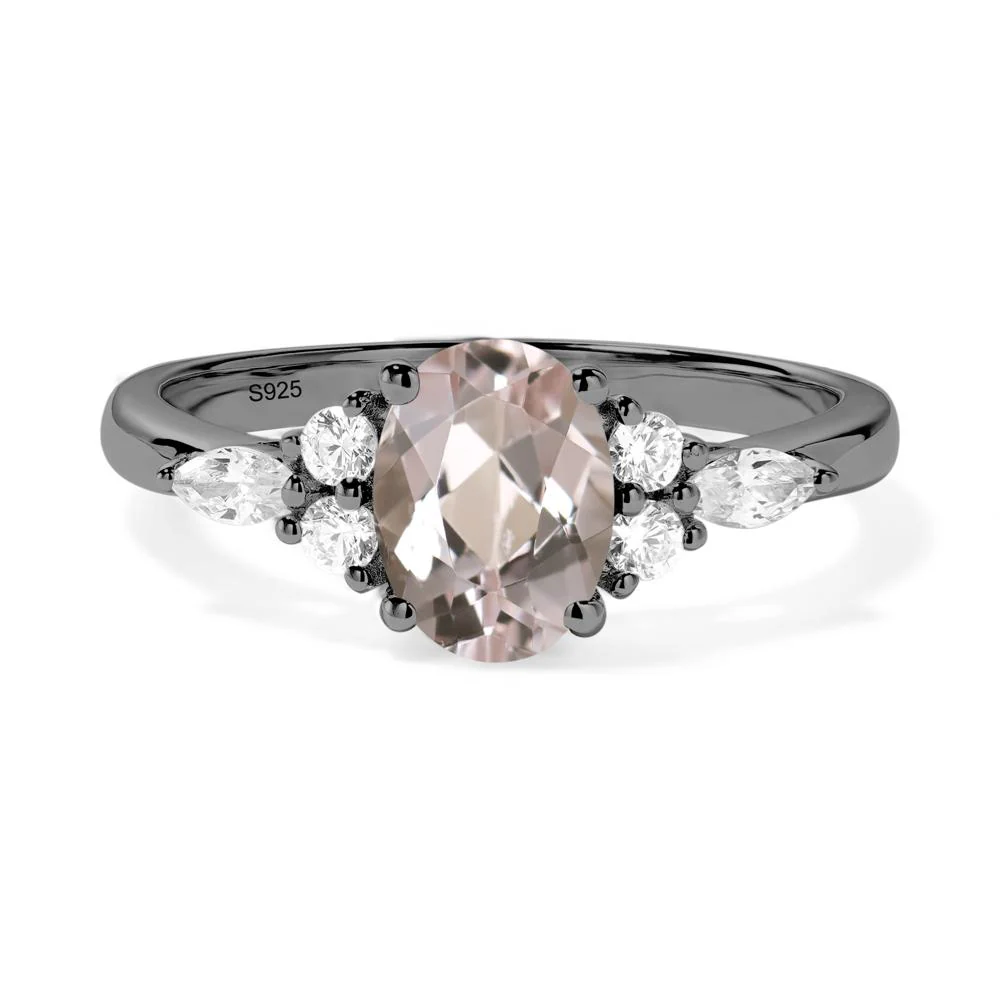 Simple Oval Morganite Engagement Ring - Image 6