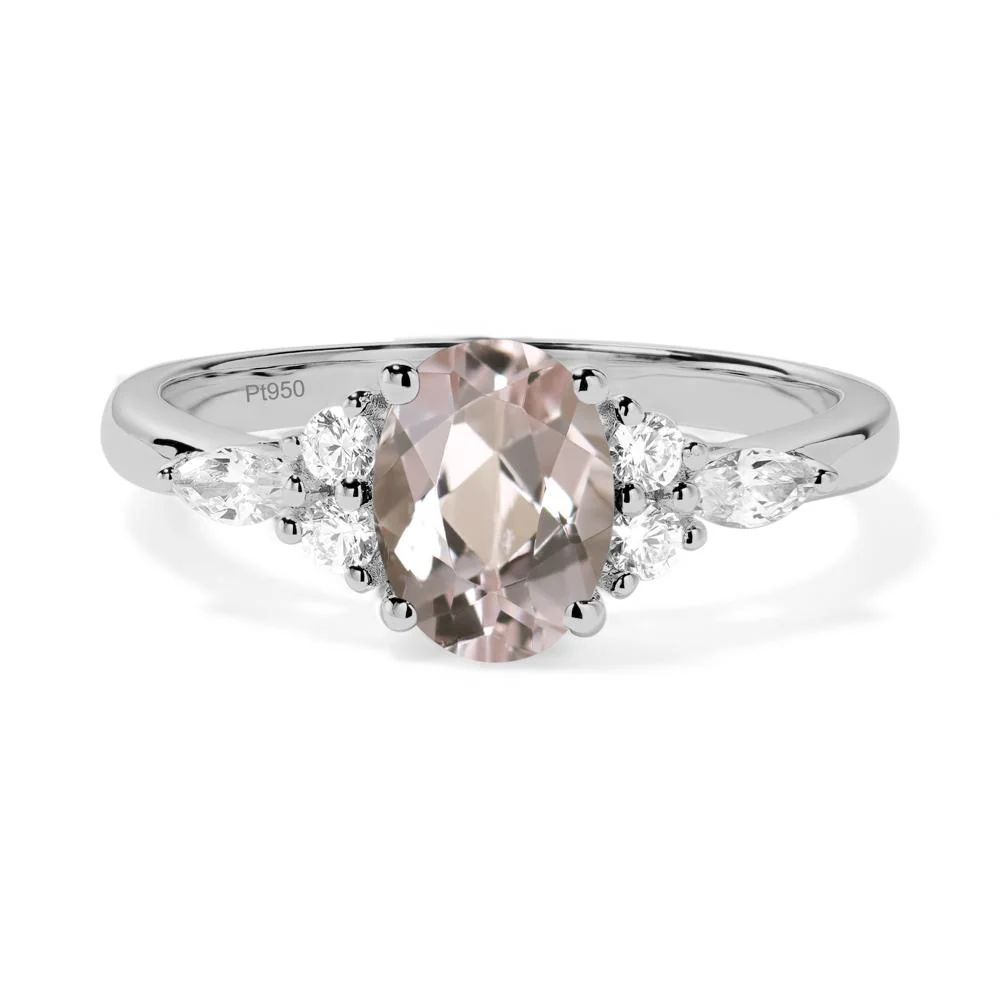 Simple Oval Morganite Engagement Ring - Image 7