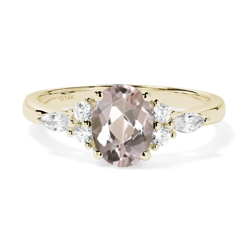 Simple Oval Morganite Engagement Ring - Image 8
