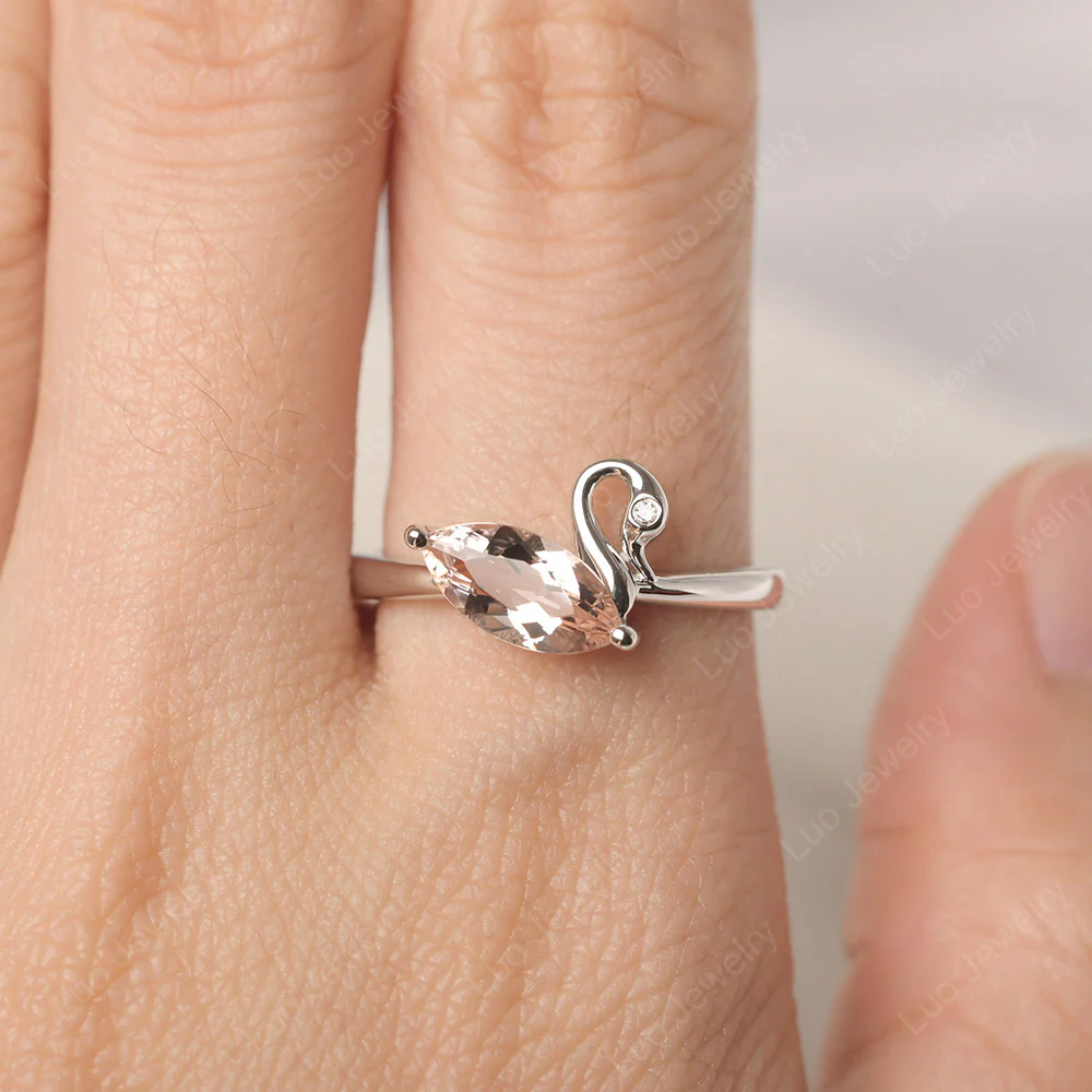 Morganite Swan Ring - Image 5