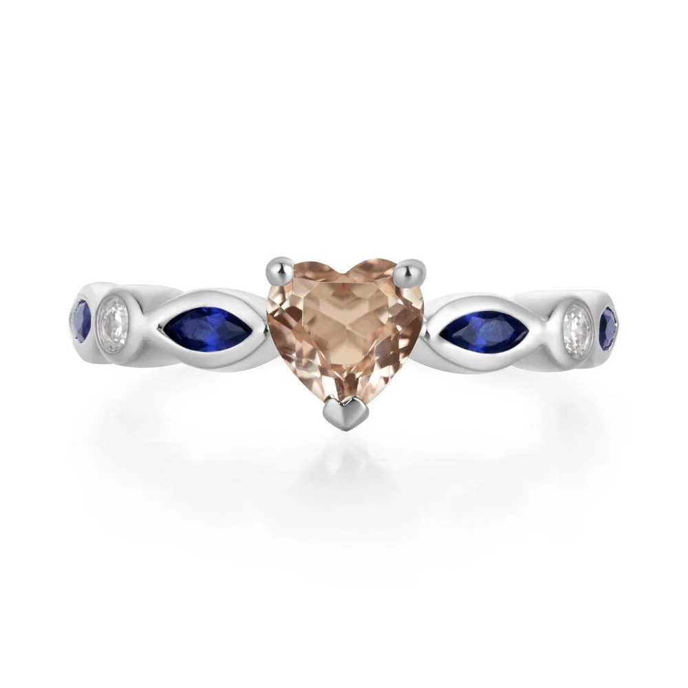 Heart Morganite Ring - Image 7