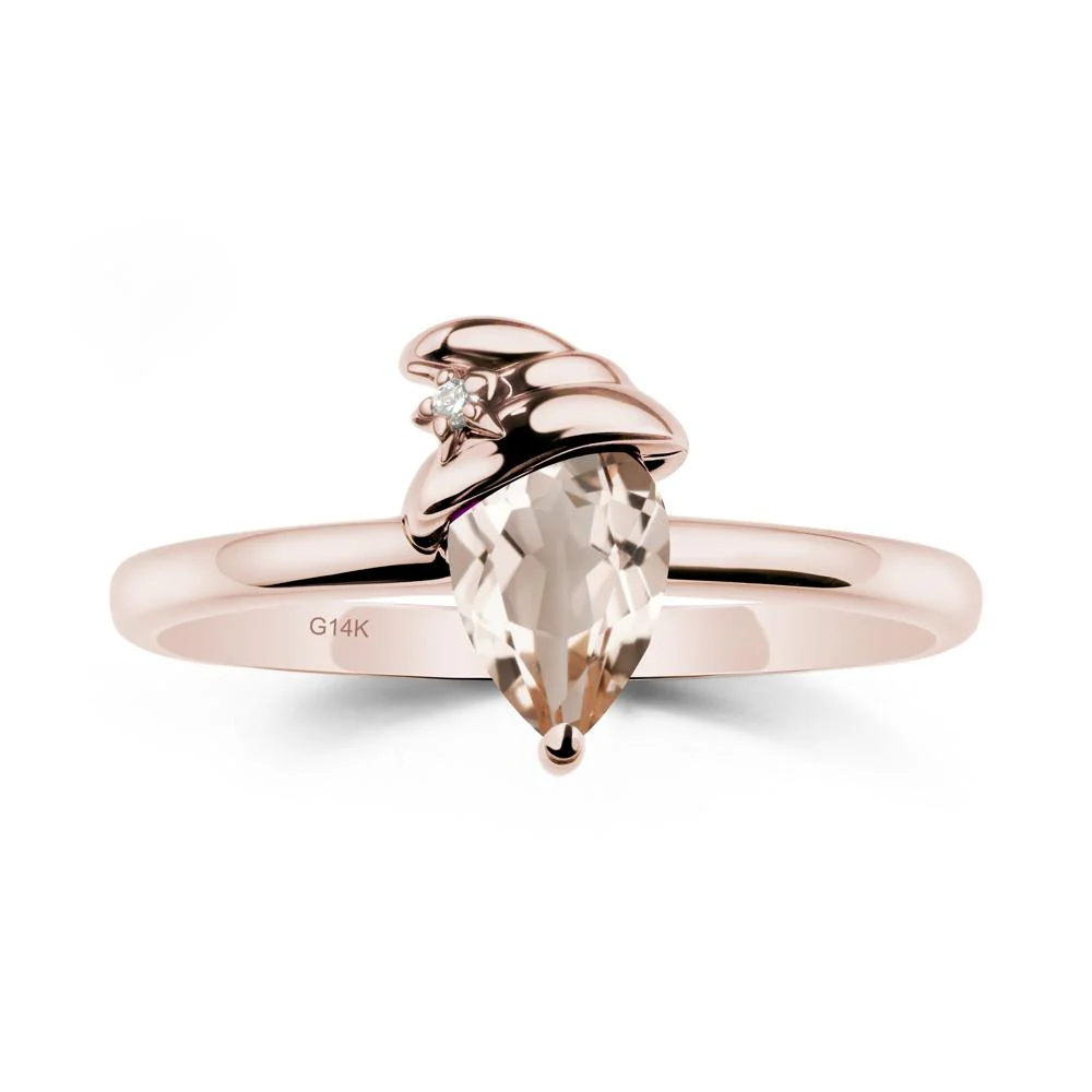 Morganite Ring with Hat Design - Image 2
