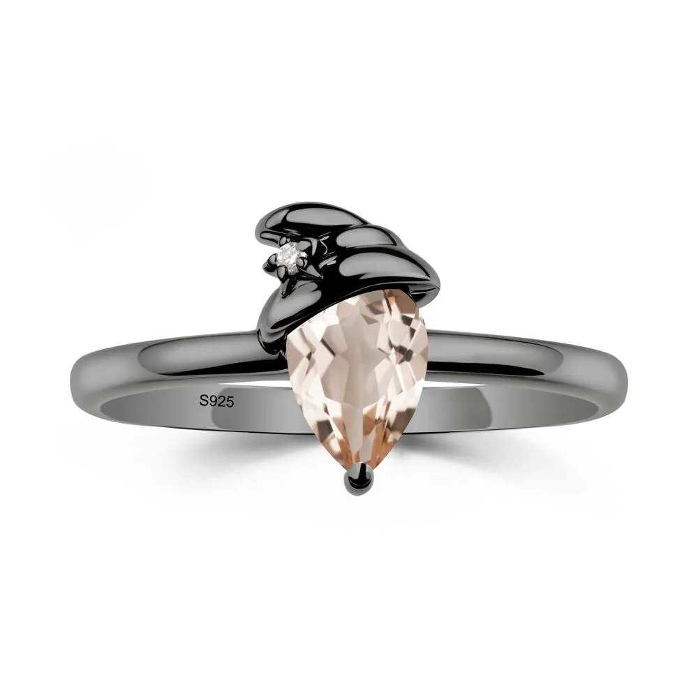 Morganite Ring with Hat Design - Image 8