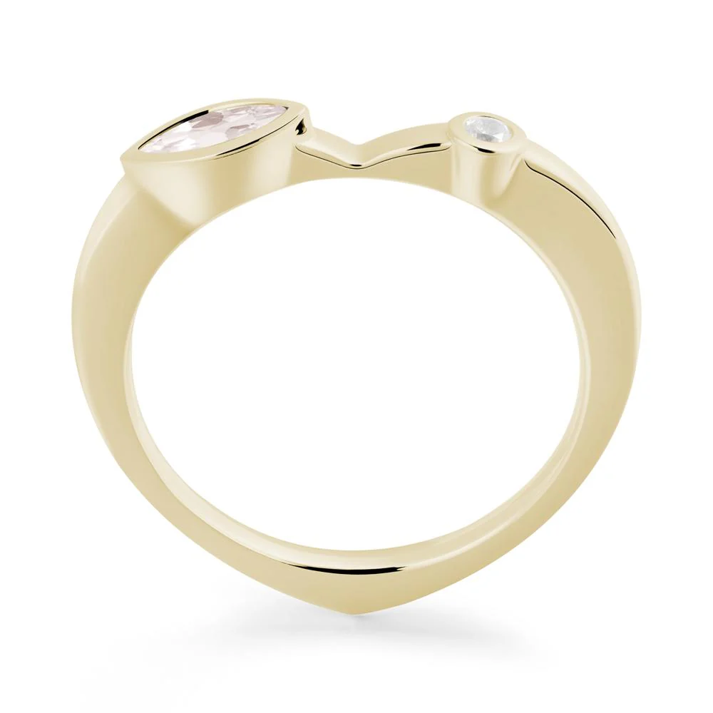 Morganite Ring with Hidden Heart Design - Image 3