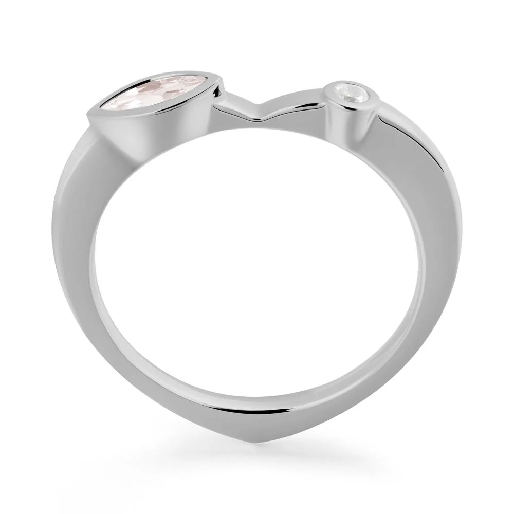 Morganite Ring with Hidden Heart Design - Image 8