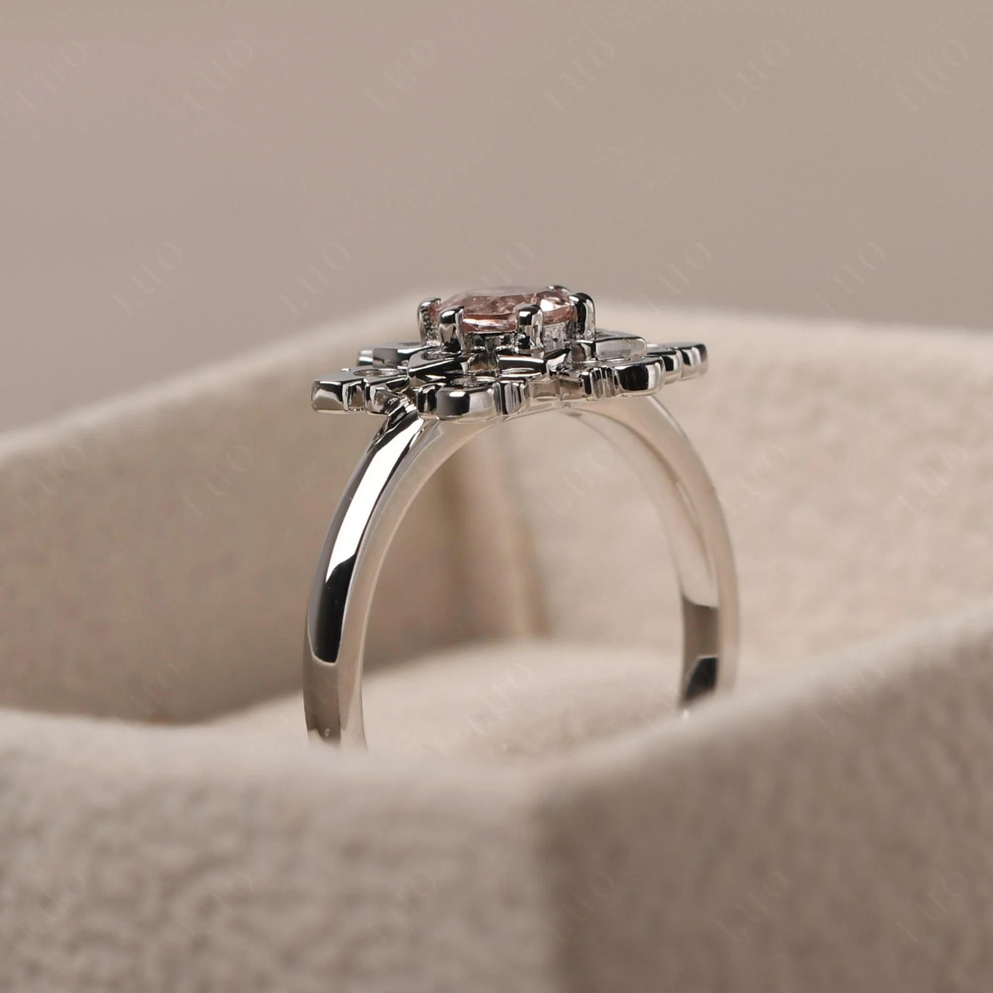 Morganite Snowflake Ring - Image 13