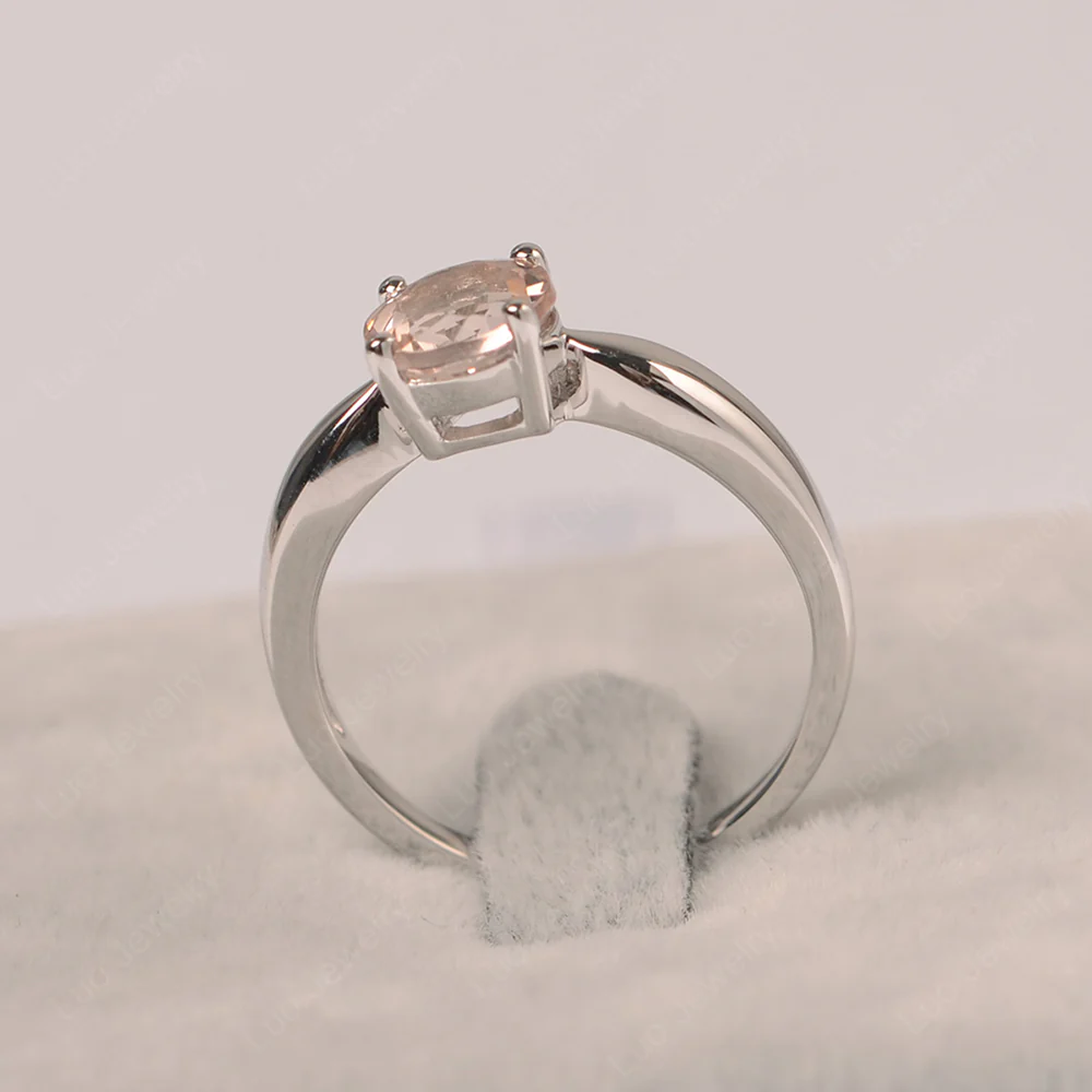 Morganite Round Solitaire Ring - Image 2