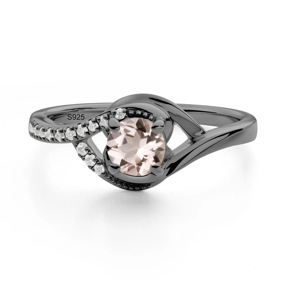Morganite Swirl Bypass Ring - Image 6