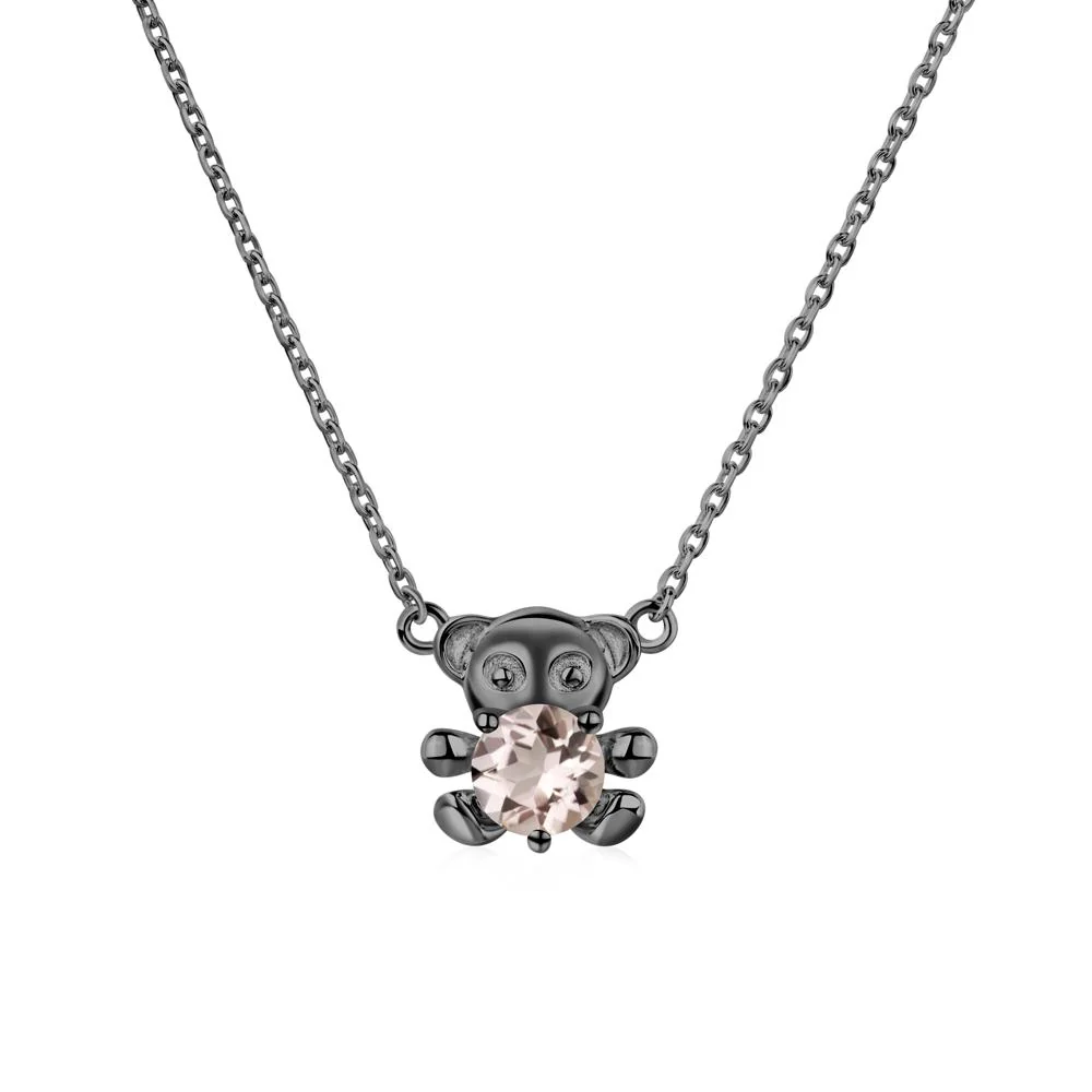 Morganite Teddy Bear Necklace