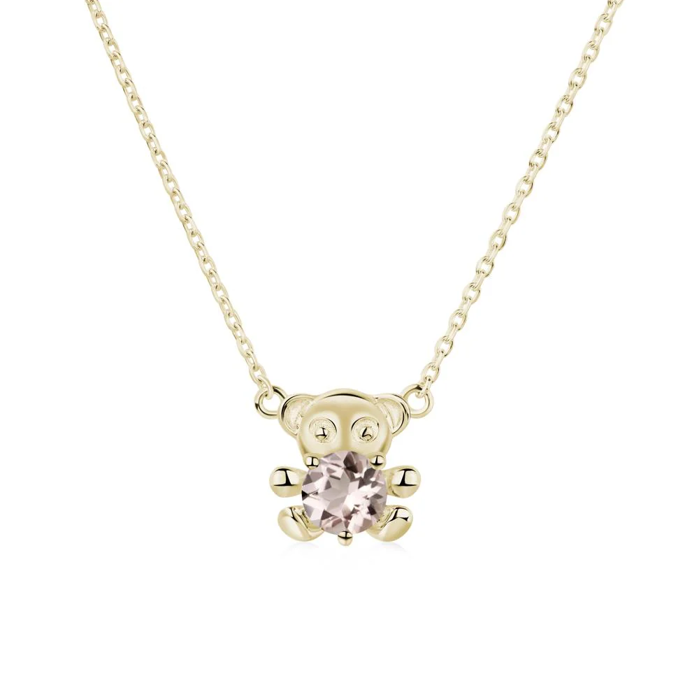 Morganite Teddy Bear Necklace - Image 6