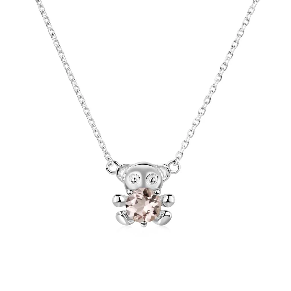 Morganite Teddy Bear Necklace - Image 7