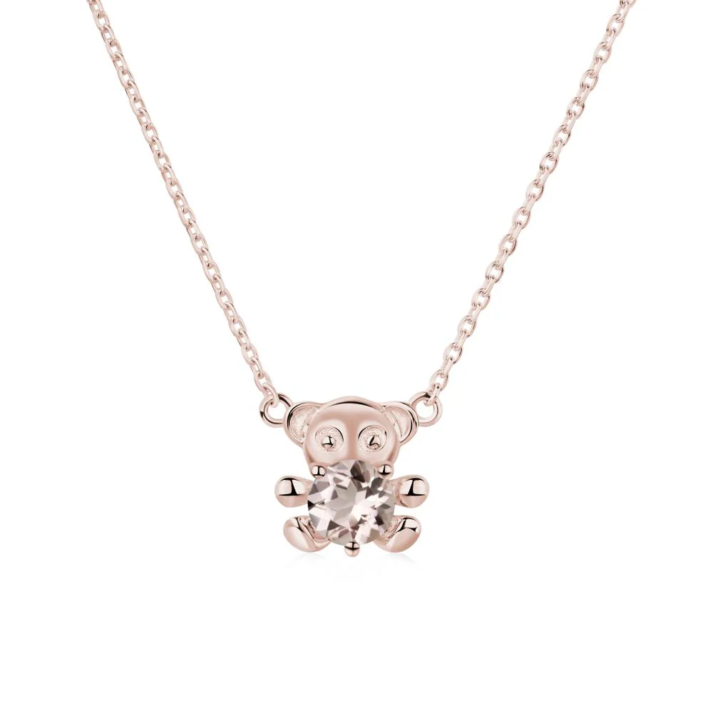 Morganite Teddy Bear Necklace - Image 9