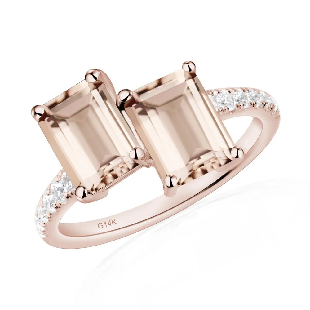 Morganite Toi Et Moi Ring - Image 5