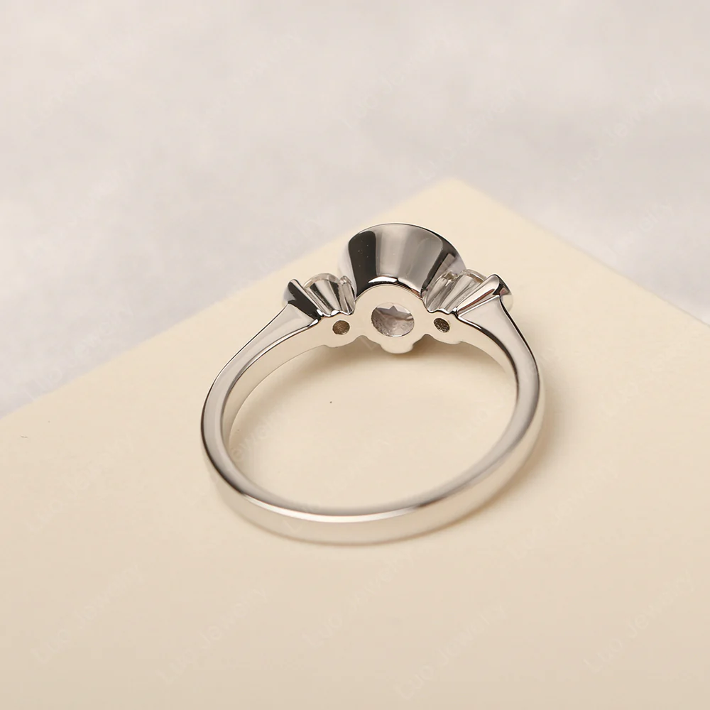 Morganite Vintage Bezel Set Engagement Ring - Image 3