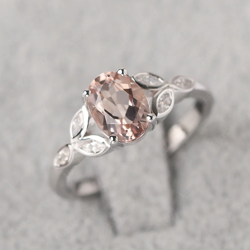 Oval Celtic Morganite Ring
