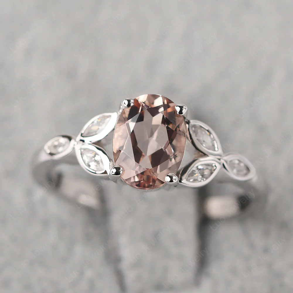 Oval Celtic Morganite Ring - Image 2