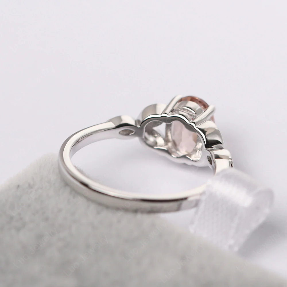 Oval Celtic Morganite Ring - Image 4