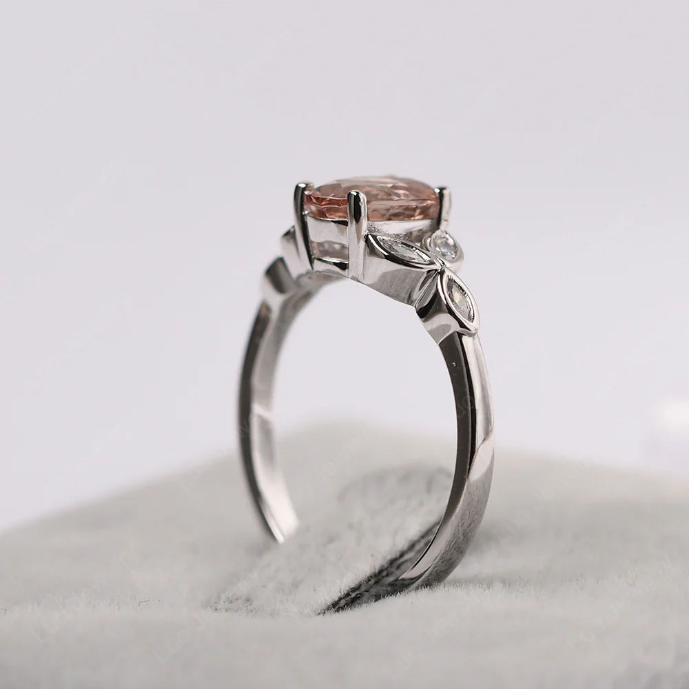 Oval Celtic Morganite Ring - Image 5