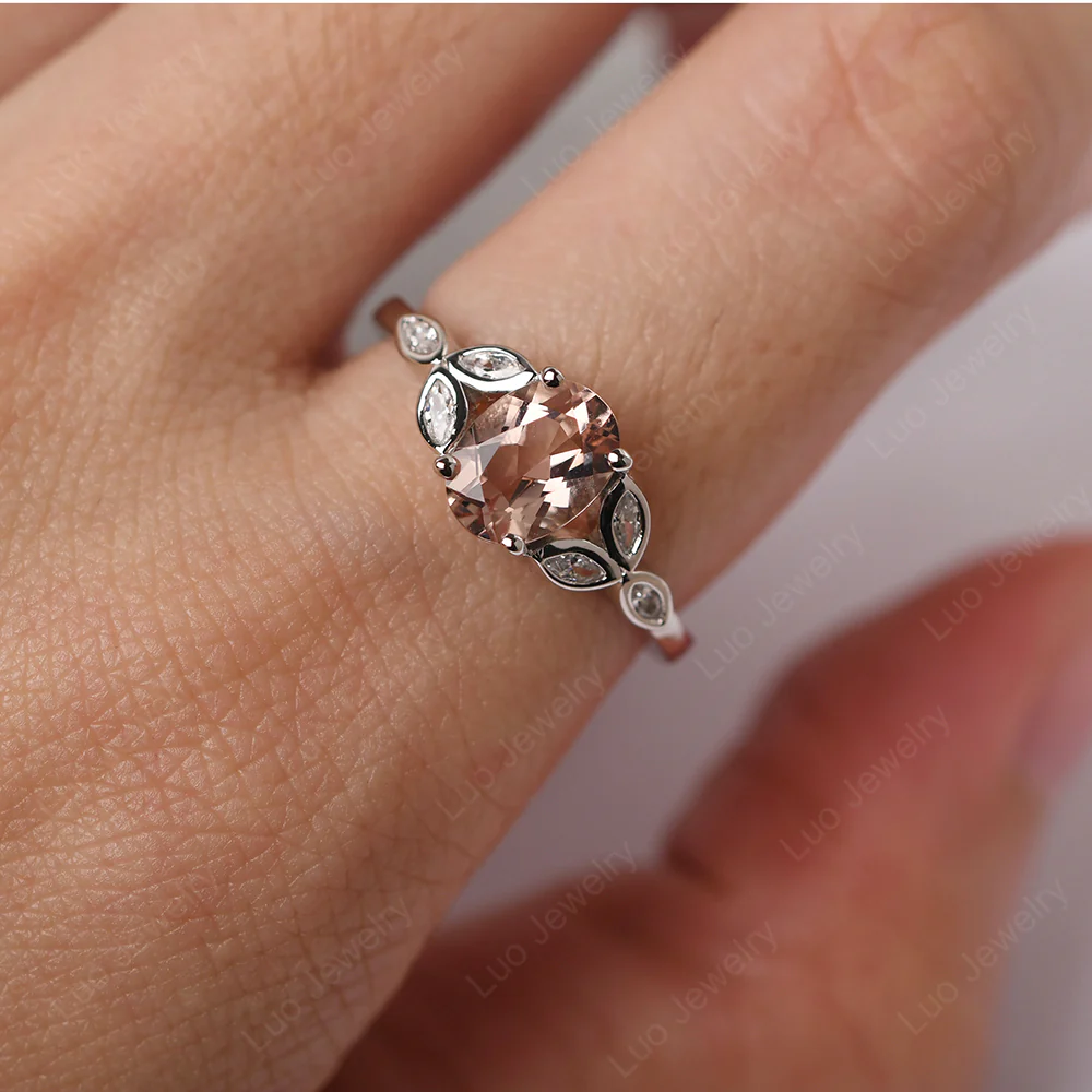 Oval Celtic Morganite Ring - Image 6