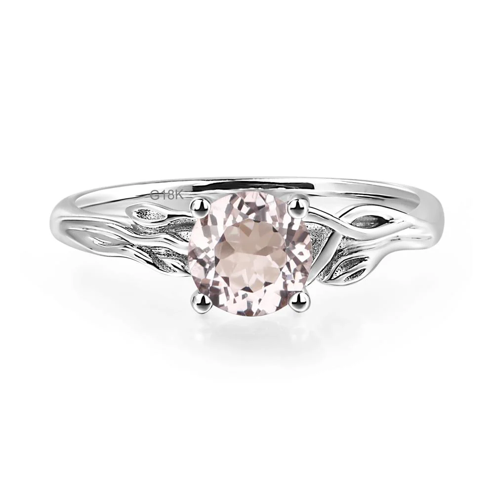 Petite Morganite Tender Leaf Ring - Image 7
