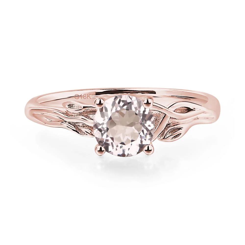 Petite Morganite Tender Leaf Ring - Image 9